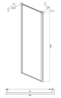 Душевой уголок Ambassador Elysium 111021104KX-80KX 100x80см хром/прозрачное